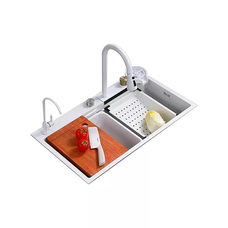 خرید سینک ظرفشویی آبشار ولومی سنسوردار سایز 75