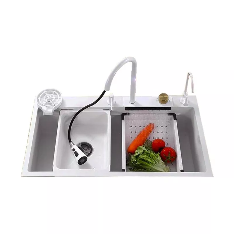 خرید سینک ظرفشویی آبشار ولومی سنسوردار سایز 75