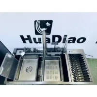 خرید سینک ظرفشویی پیانویی پنج کلید سایز 100سانت آبچکان دار از برند هوادیو HuaDiao