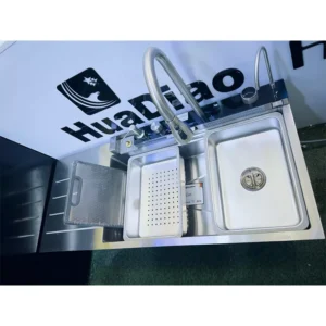 خرید سینک ظرفشویی پیانویی پنج کلید سینی دار سایز 120 سانت از برند هوادیو HuaDiao