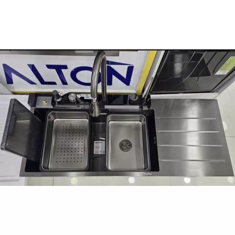 ovdn سینک ظرفشویی پیانویی پنج کلید سینی دار سایز 120 سانت از برند هوادیو HuaDiao