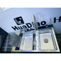 خرید سینک ظرفشویی پیانویی پنج کلید سینی دار سایز 120 سانت از برند هوادیو HuaDiao