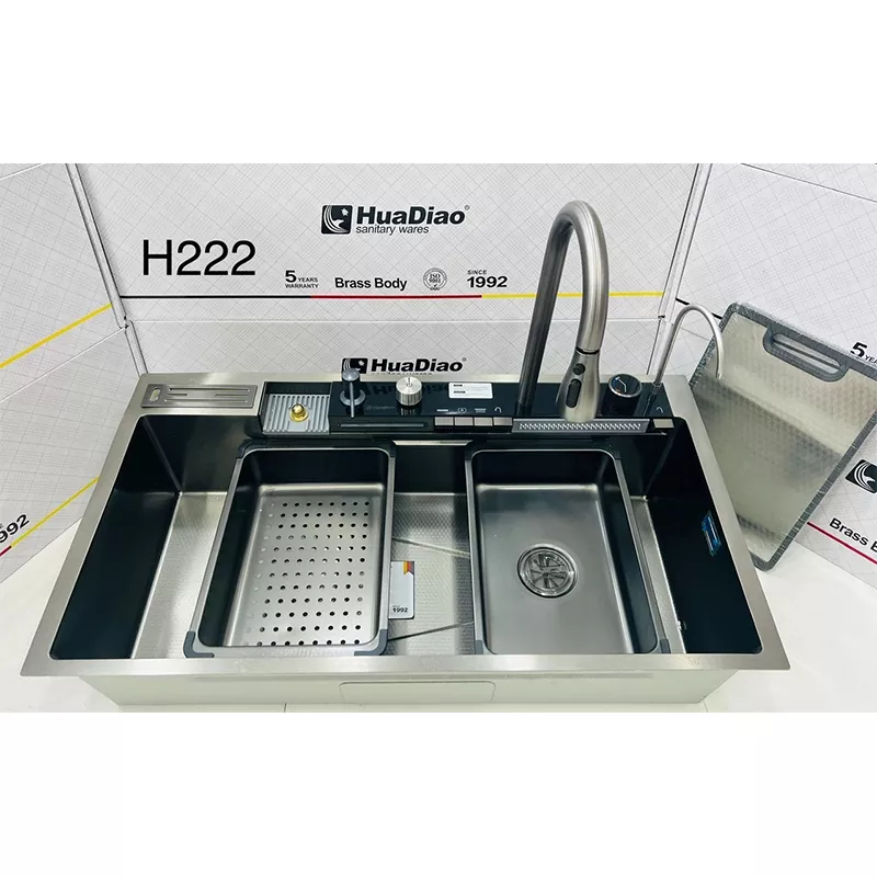 خرید سینک ظرفشویی پیانویی پنج کلیدسایز 90 سانت جاکاردی دار