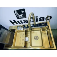 خرید سینک ظرفشویی پیانویی پنج کلیدسایز 90 سانت جاکاردی دار از برند هوادیو Huadiao