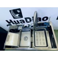 خرید سینک ظرفشویی پیانویی پنج کلیدسایز 90 سانت جاکاردی دار از برند هوادیو Huadiao