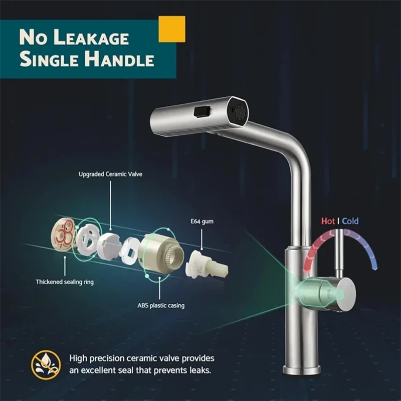 خرید شیر ظرفشویی شاوری چهار حالته مدل HQ407 برند هوادیو (HUADAIO)