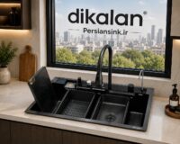 سینک ظرفشویی پیانویی 5 کلید سایز 75 برند دیکالان Dikalan گرید a
