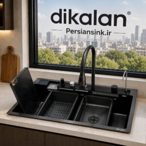 سینک ظرفشویی پیانویی 5 کلید سایز 75 برند دیکالان Dikalan گرید a